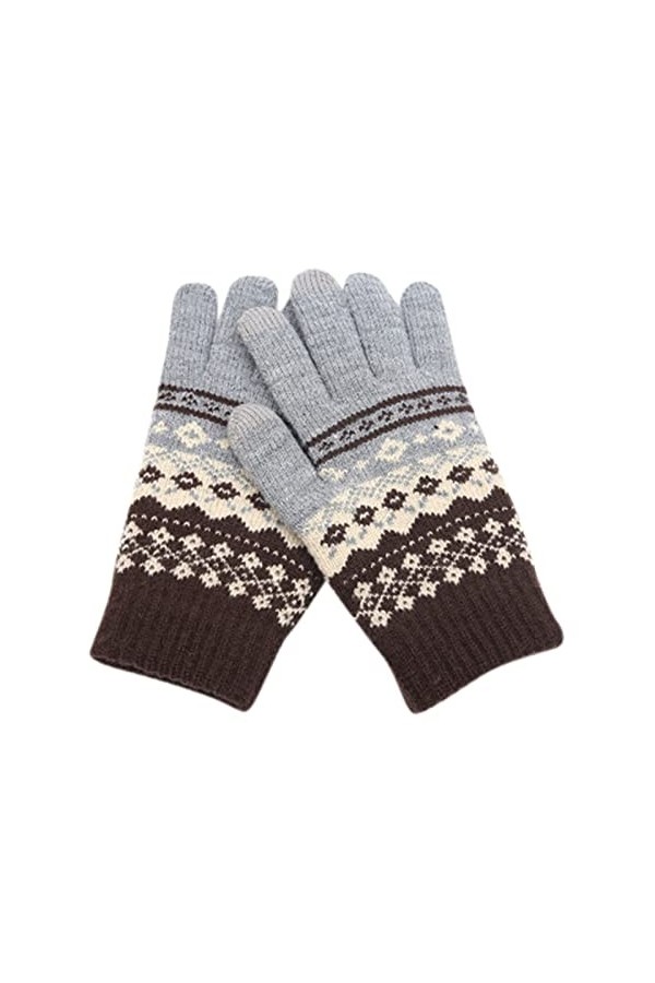 DondPO Mitaines Femme, Randonnée Epais Classiques Mitaines Gants en Tricot Hiver écran Tactile Chaud Mitaines Tricotées Gants