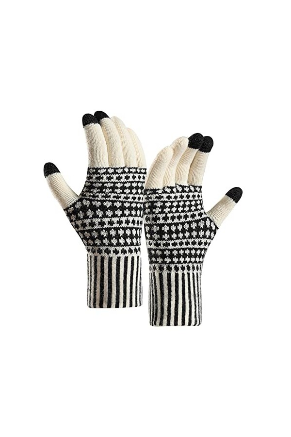 liangp Mitaines dhiver Mitaines sans doigts Accessoires Cosplay Bras Manchettes Extensible Tricot Gants Hiver Chaud Unisexe 