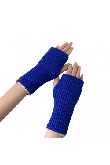 Mitaines Mitaines Poignet Tricoté Sans Doigts Cosplay Manches pour Femmes Hiver Automne Unisexe Pour Garder Femmes Doux Chaud