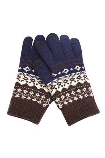 DondPO Gants Hiver Femme, Polaire écran Tactile Ski Gants Tricoté Gloves Epais Outdoor Coupe-Vent Mitaines Tricotées Gants Ch