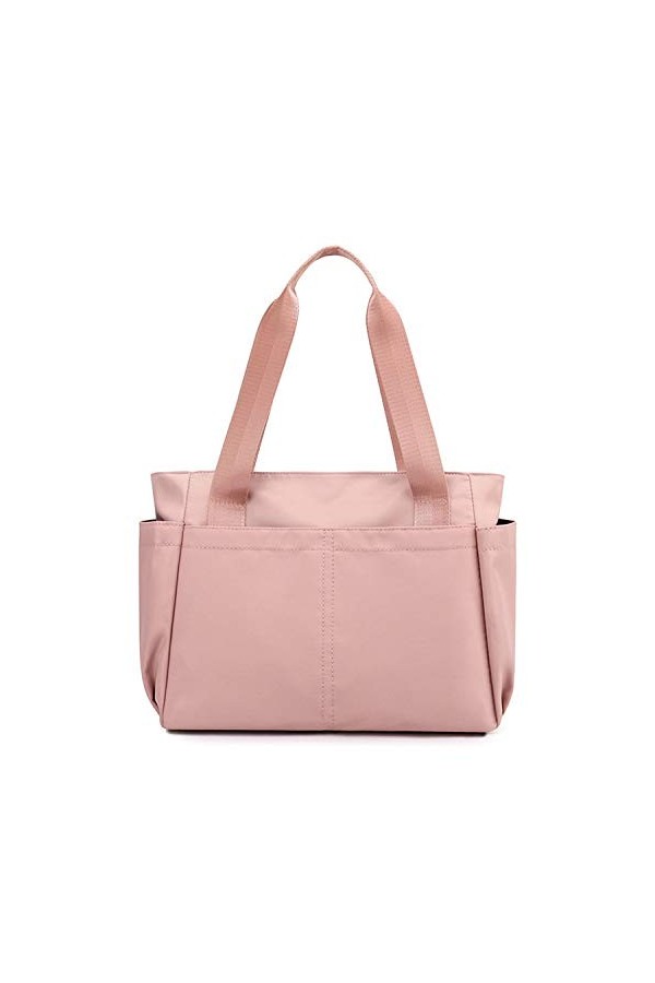 NOTAG Sac à Main Femmes, Multi-Poches Sac Cabas en Nylon Casual Voyage Sac à Bandoulière Imperméable Noir 