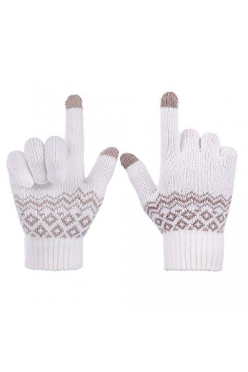 SHOLOV Gants Hiver, Gants Hiver Chaud Tactile Antiderapant Super Doux Gants Tricotés Sport Hiver Gants Vélo Cyclisme Moto pou