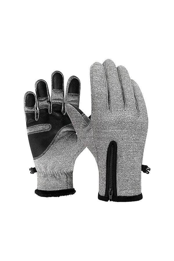 SHOLOV Gants Hiver, Gants Hiver Chaud Tactile Antiderapant Super Doux Gants Tricotés Sport Hiver Gants Vélo Cyclisme Moto pou