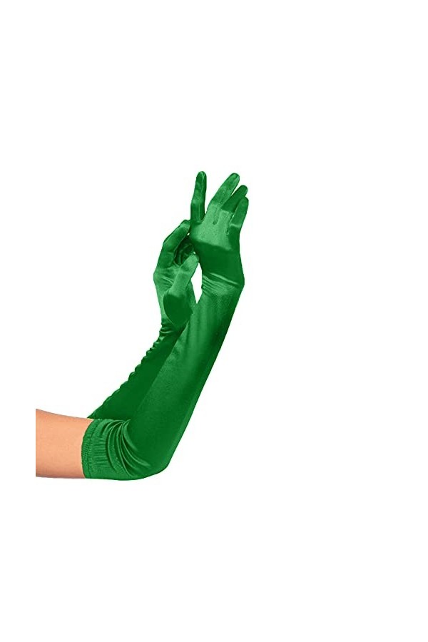 Gants Long Satin-1920 Gant en Satin pour Femme Opera,Gants de Mariage Accessoires Vestimentaires Jusquau coude Convient pour