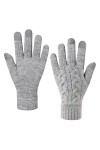 TAGVO Gants Tactiles Hiver pour Homme Femme, Gants Tricotés Chauds Doux Elastique pour Camping/Randonnée/Activités de Plein A