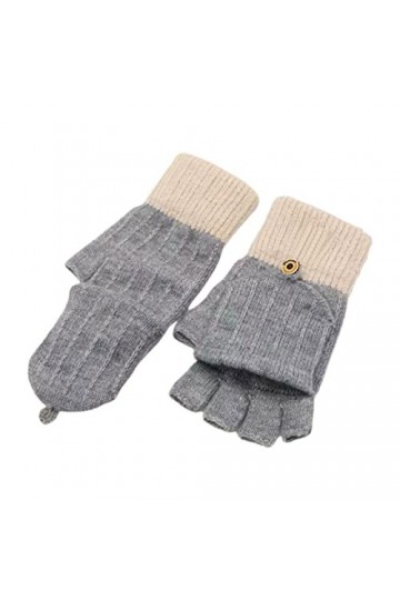 MIVAIUN Mitaine Femme Hiver Chaud Gants dhiver à Écran Tactile Gants Sans Doigts Mitaines avec Rabat avec Couverture Mitaine