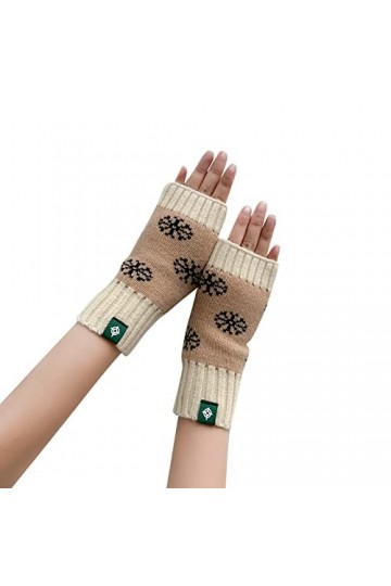 Mitaines dhiver mitaines dhiver sans doigts tricotées mitaines tricotées manches pour femmes hiver automne bras filles mouf