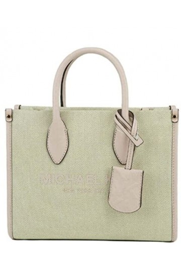 Michael Kors Mirella Small Shopper Top Zip Crossbody Bag Powder Blush Pink MK