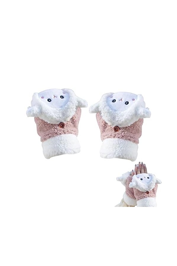 haoying Gants dextérieur pour femmes | Moufles en lapin neige par temps froid avec 4 couleurs | Gants coupe-vent pour femmes