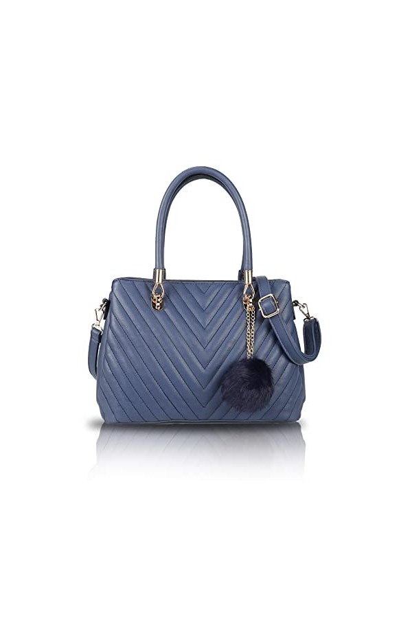 AFKOMSTBoho Crossbody - Sac pour femme avec 2 glands, taille moyenne 33 cm, rose pink , taille moyenne, argent...