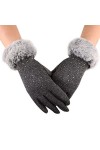 Gants Chauds De Sports Plein Air Young Styles De DHiver DÉcran Tactile Pour Femmes Moufles Moelleuses Moufles Color : Rot,