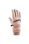 Gants sans doigts Femmes Hiver Premium Travail et Downhill Gants de Ski Mitaines en Cuir Moufles en Cuir Imperméable Hommes F