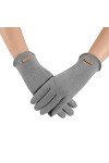 MKIUHNJ Gants dhiver Femme Automne et Hiver Stockage de Chaleur Femmes-Contraste de Couleur Américaine-Épaissis-Tent Coupe-V