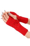 Mitaines Mitaines Gants Vêtements Accessoires Gants dhiver Gants Tricot Hiver Chaud Femmes Sans Doigts Garder Femmes Doux Ch
