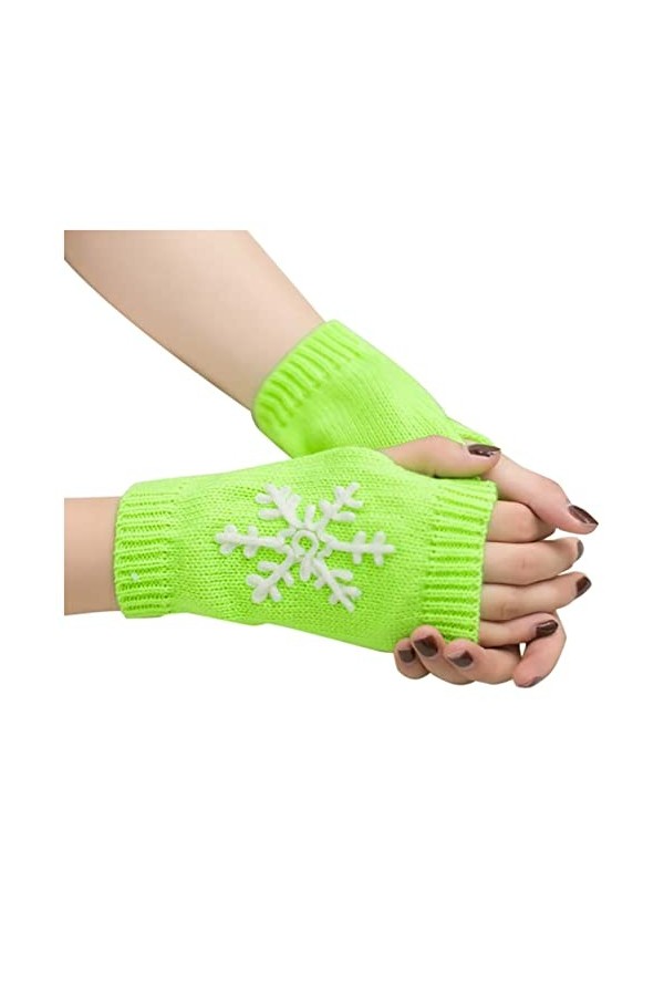 Mitaines Tricotées Cosplay Bras Tricoté Poignet Hiver Chaud Unisexe pour Kawaii Longueur Manchettes Extensible, jaune, A