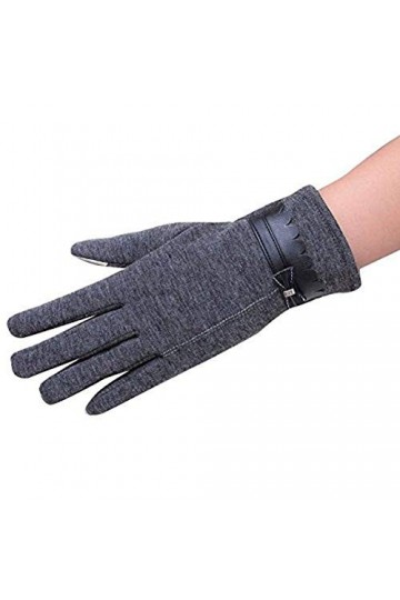 Gants Femme Automne Chaud Moufles Femmes Young Styles Hiver Bowknot Moufles Moufles Color : Grau, Size : One Size 