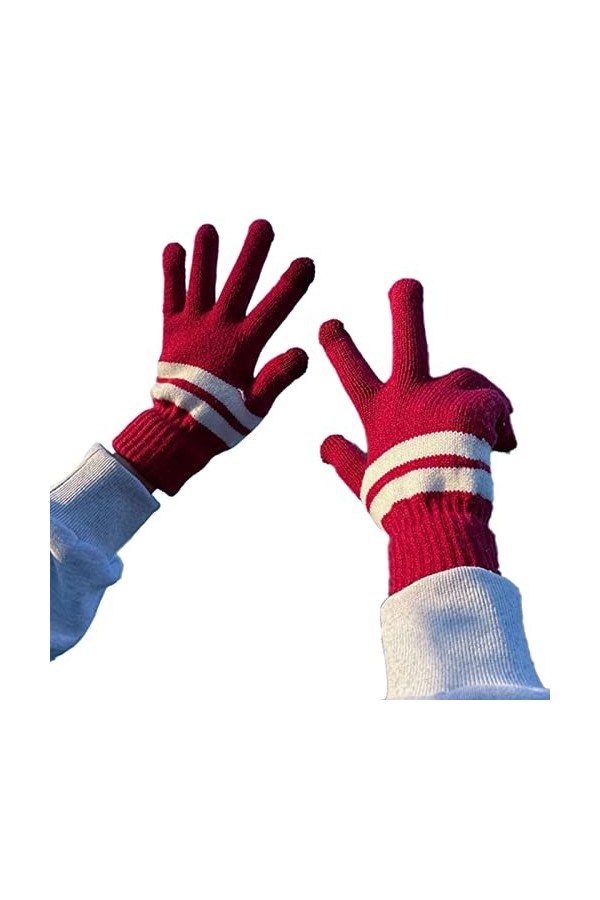 Gants doux pour étudiants - Moufles chaudes - Couleur assortie - Pour homme et femme - Fournitures de cyclisme dhiver - Gant