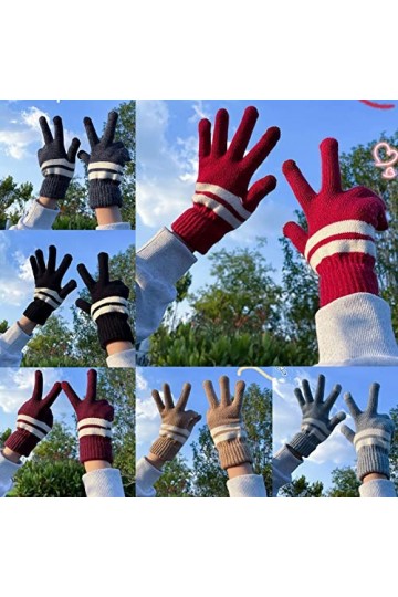 Gants doux pour étudiants - Moufles chaudes - Couleur assortie - Pour homme et femme - Fournitures de cyclisme dhiver - Gant