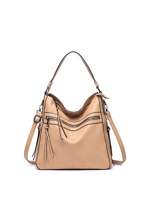 Roulens Sac a Main Femmes Hobo Sac Cabas Grand Cuir Sac à Bandoulière Dépaule Sac Fourre-tout PU Élégant