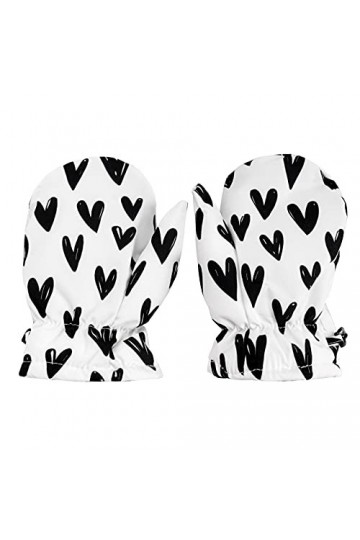 YJZQ Gants Hiver Moufles de Souris 3D Enfant Gants en Laine Gants tricotée Modèle de 4 Doigts Ensemble pour Enfants 5-10 Ans