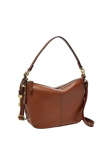 Fossil Sac pour femmes Jolie, Cuir éco/polyuréthane garniture croisée marron 27.9 cm L x 7.6 cm l x 20.3 cm H ZB7716200