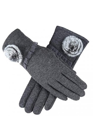 Gants Élégants Pour Femmes Winter Touchscreen Young Styles Windproof Warm Gants De Cyclisme Doigt Bowknot Moufles Color : Zr