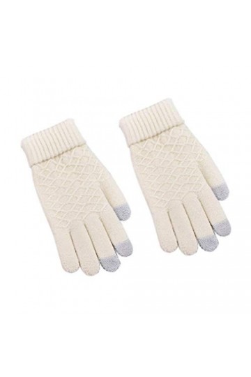 Gants Pour Femmes Mode Tricot Couleur Young Styles Chaud Unie Mitaines Pour Écran Tactile DHiver Femmes Moufles DExtérieur 
