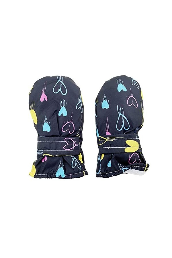 Moufles chaudes et en velours, gants à motif de dessin animé, gants de ski pour enfants de 2 à 3 ans, taille L, mode dhiver 