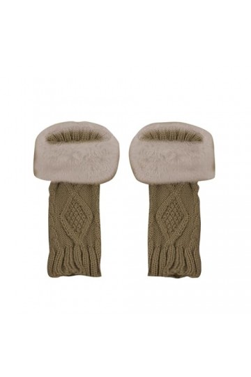 Sans Doigts Femme Gants Chauds Tricoté élastiques Extensibles Mitaines de Bras en Tricot Vélo le Ski Noir Taille Unique Avec 