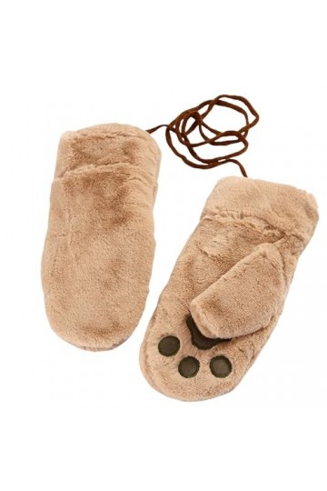 Générique Moufles en Peluche Mignon Femme Hiver Chaud Doux Moufles Chaude Épaisse Gants Polaire Mitaines Gloves Mignon Patte 