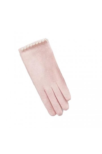 Gants chauds en laine pour femme - En polaire - Pour conduite et équitation, rose, taille unique