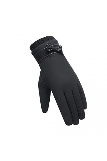 JBIVWW Mode Gants Femmes dhiver Coupe-Vent imperméable Chaud en Peluche Interne moufles Lady écran Tactile Doux for la Peau 