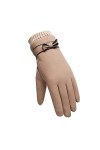 JBIVWW Mode Gants Femmes dhiver Coupe-Vent imperméable Chaud en Peluche Interne moufles Lady écran Tactile Doux for la Peau 