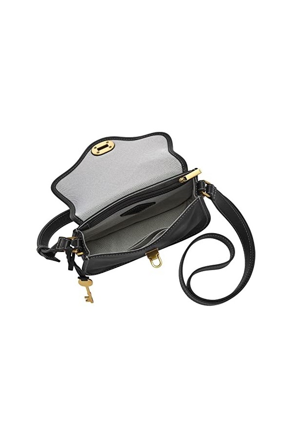 Fossil Heritage Flap Crossbody Black