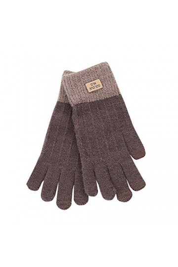 Gants pour écran tactile pour femme Plus tricotés coupe-vent en laine et velours épais pour homme Moufles isolées par temps f