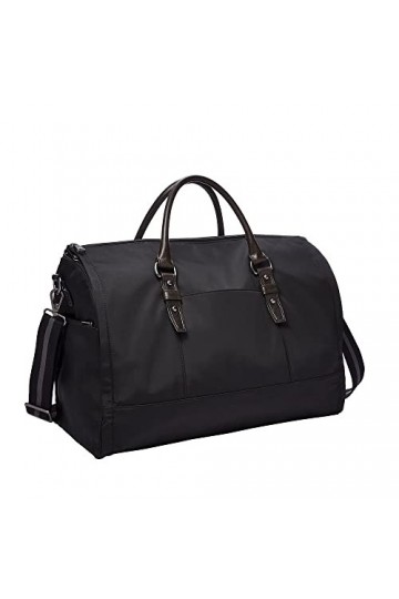 Fossil Sac pour hommes Dillon, Weekender en nylon/synthétique noir 50.8cm L x 27.94cm L x 10.16cm H MBG9574001