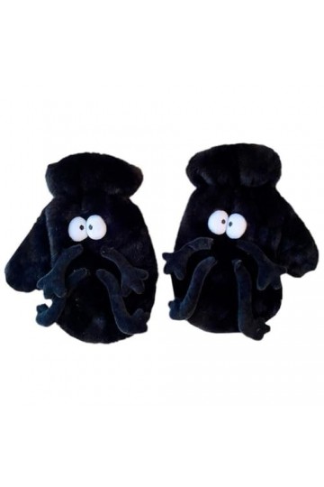 Gants dhiver en peluche avec motif de dessin animé pour couple - Gants épais et chauds - Moufles en fourrure synthétique