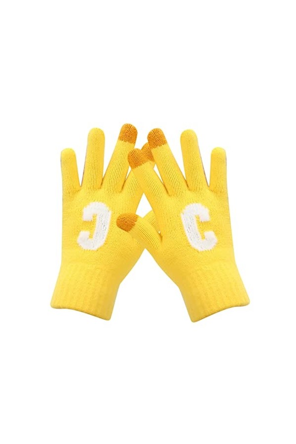 Gants Femme Hiver Chaud, Doux Sport écran Tactile Gants Tricoté Gants Elegants Coupe-Vent Hiver Mitaines Tricotées Gants en T