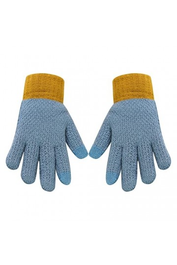 Gants Noir Femme, écran Tactile Hiver Noir Mitaines Gants Epais Coupe-vent Doux Gants en Tricot Gants Mitaine Gants Tricoté P