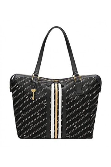Fossil Jacqueline Tote Black/Bone