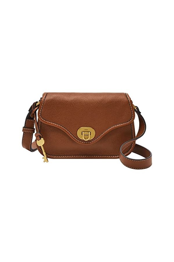 Fossil Heritage Flap Crossbody Brown