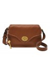 Fossil Heritage Flap Crossbody Brown