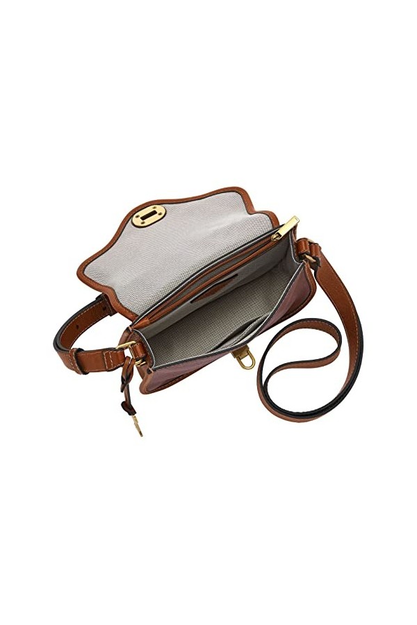 Fossil Heritage Flap Crossbody Brown