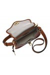 Fossil Heritage Flap Crossbody Brown