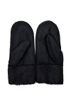 Millya UK Gants thermiques dhiver chauds en daim pour homme et femme avec poignets en peluche, a-noir, taille unique