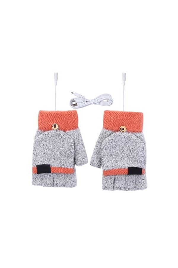 Gants chauds pour Noël, Thanksgiving, lhiver, gants en maille jacquard, gants tricotés pour femmes, gants en velours épais e