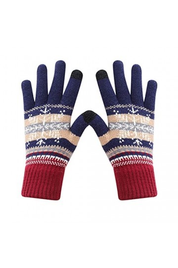 Gants tricotés chauds pour femmes et hommes, moufles dhiver pour garder au chaud Noël, flocons de neige, tricot, golf, équit