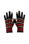 Ensemble de diable Carnaval Femmes peuvent activer les gants décran Gants chauds en tricot extensible Moufles dhiver Garder