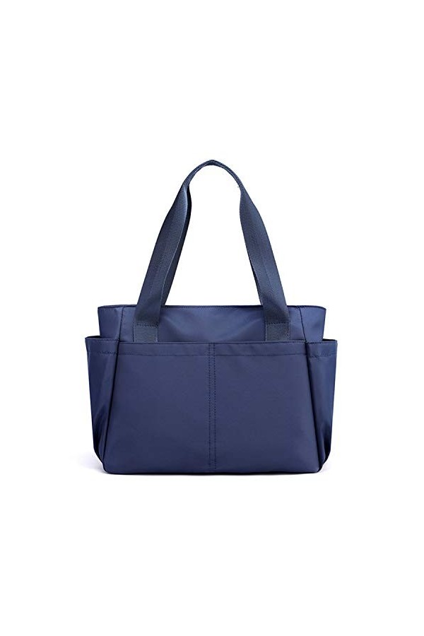 NOTAG Sac à Main Femmes, Multi-Poches Sac Cabas en Nylon Casual Voyage Sac à Bandoulière Imperméable Noir 