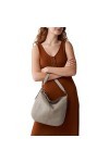 Fossil Sac pour femmes Jolie, Hobo avec bordure en cuir écologique/polyuréthane Gris 30.48cm L x 12.7cm L x 33.02cm H ZB14347